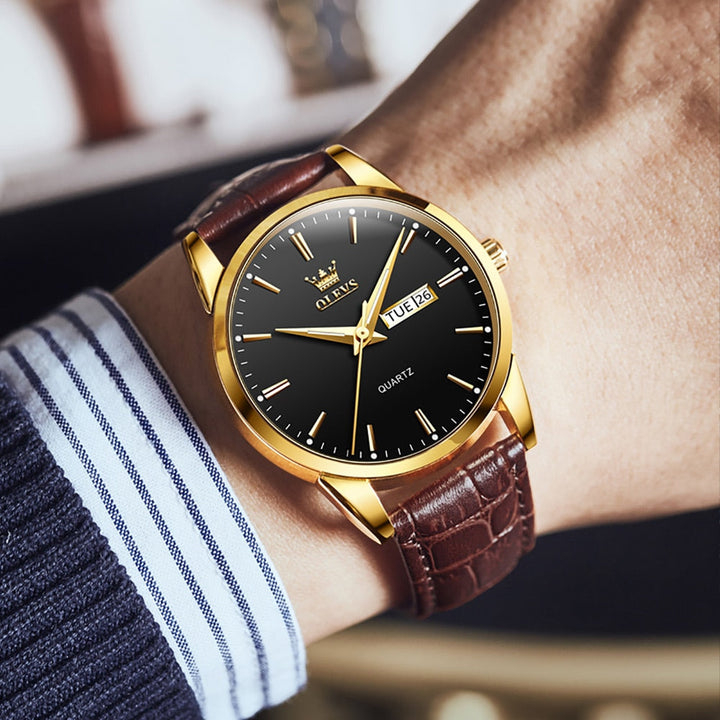 Luxury pocket watch with leather strap