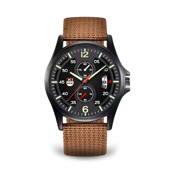 Military sports watch with quartz