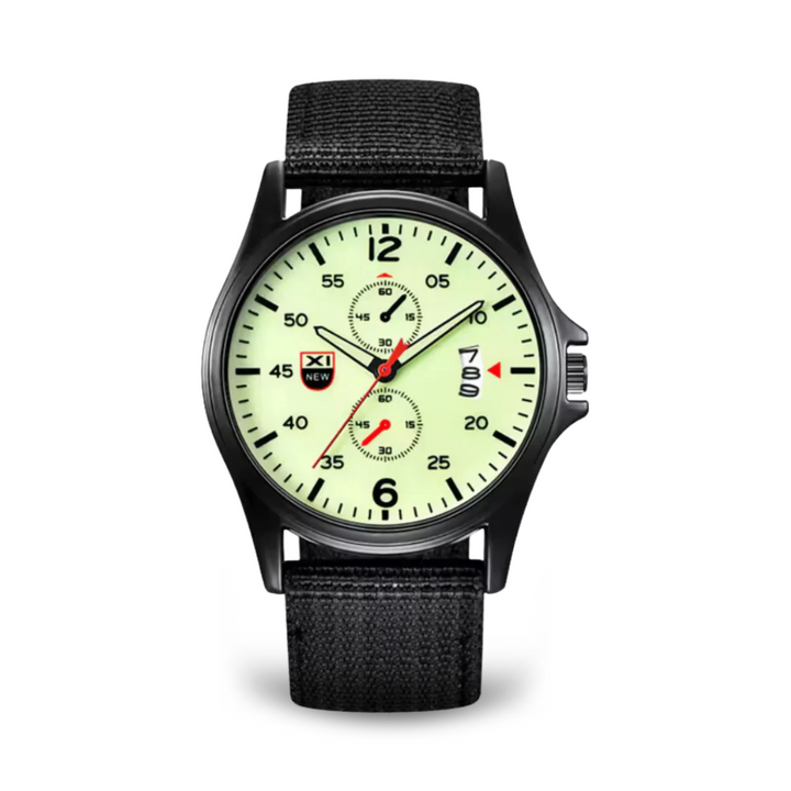 Military sports watch with quartz