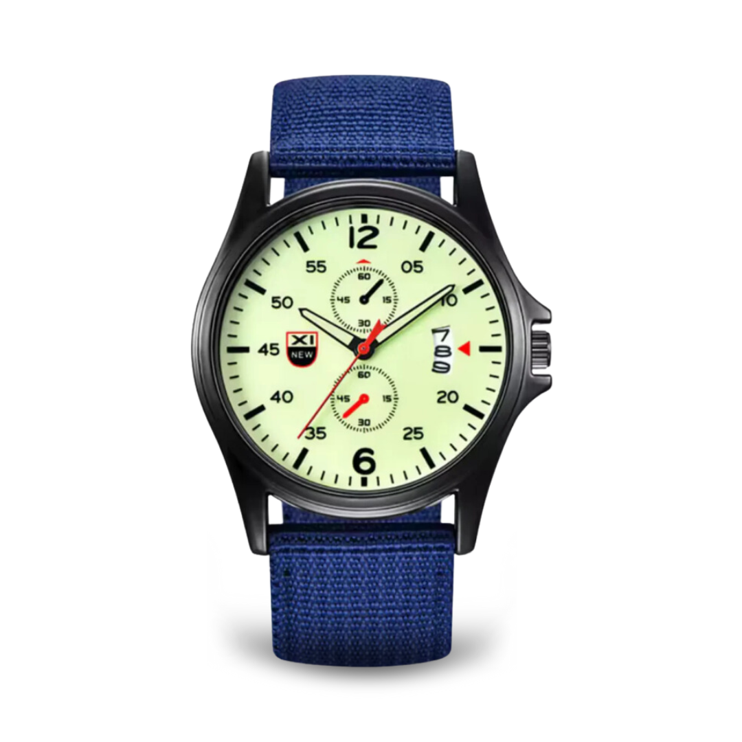 Military sports watch with quartz