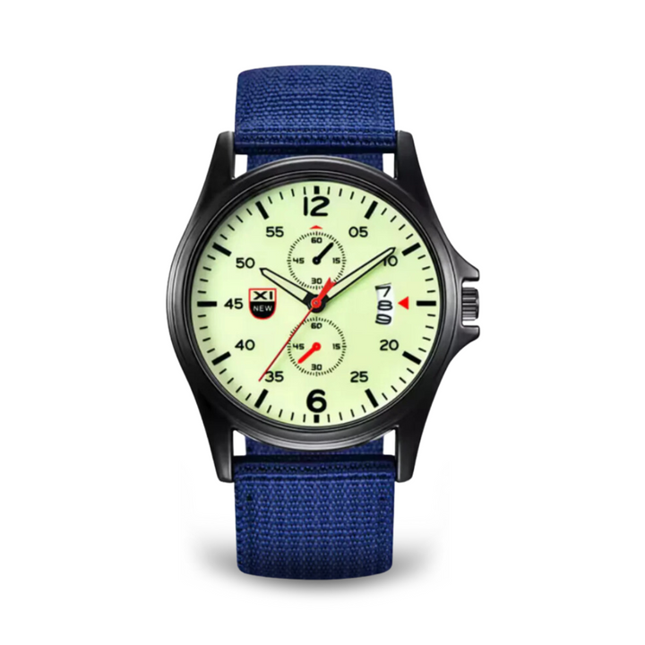 Military sports watch with quartz