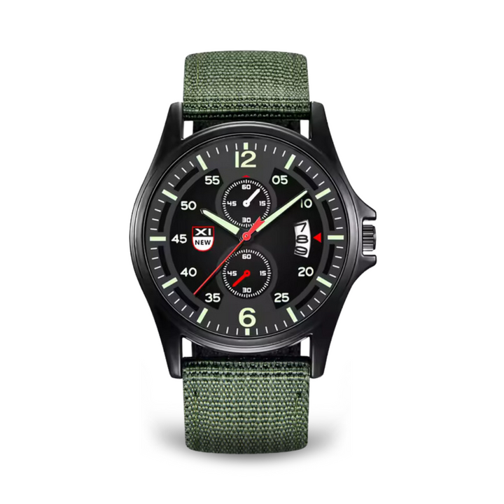 Military sports watch with quartz