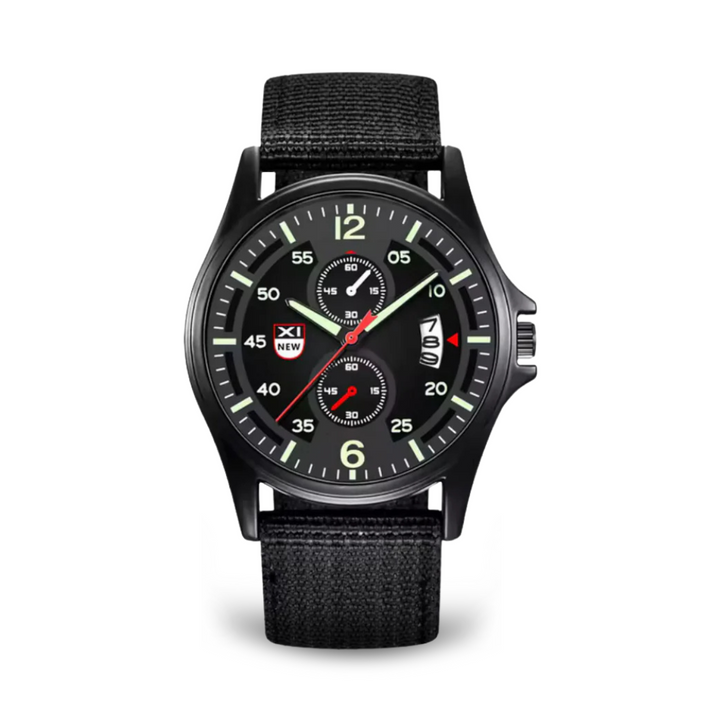 Military sports watch with quartz