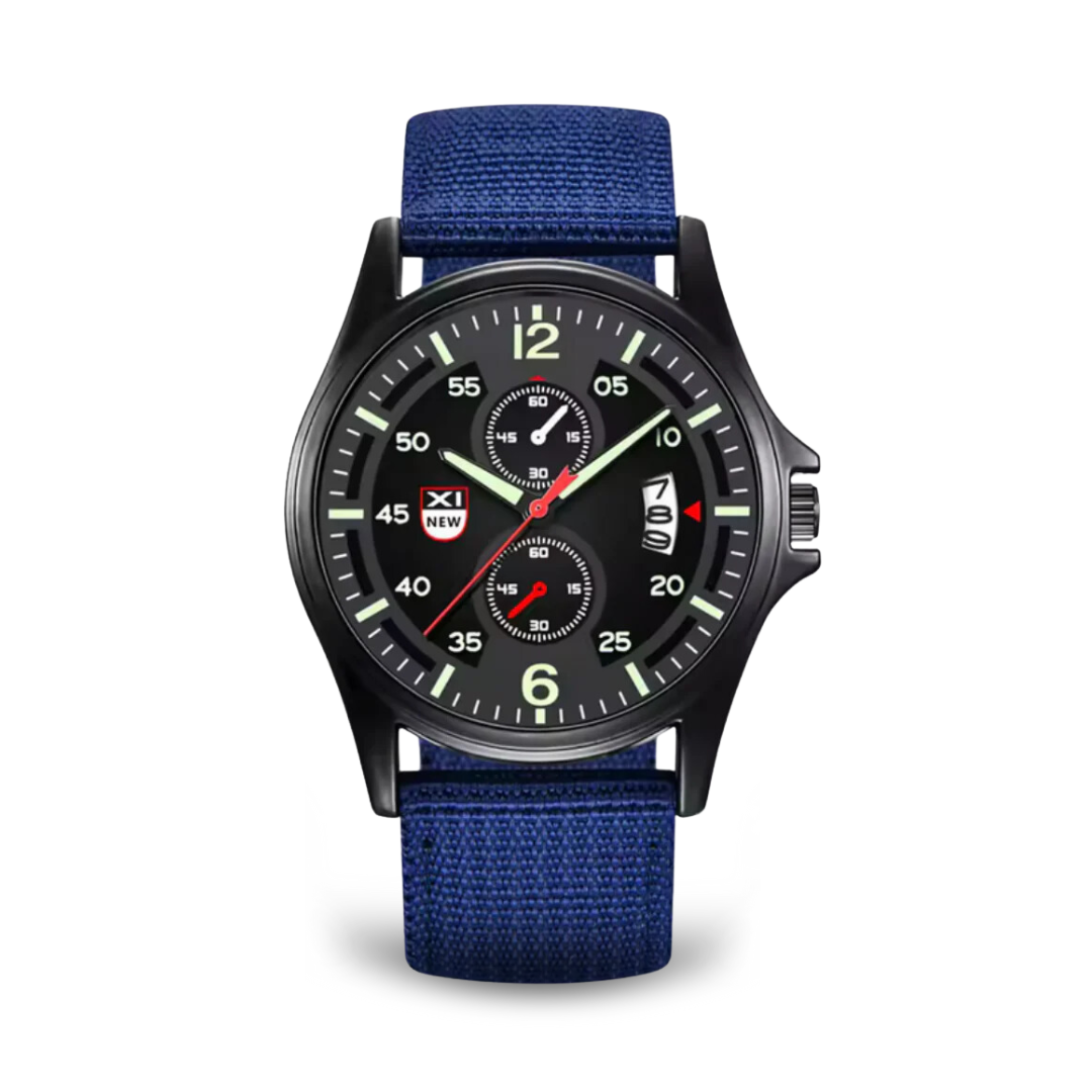Military sports watch with quartz