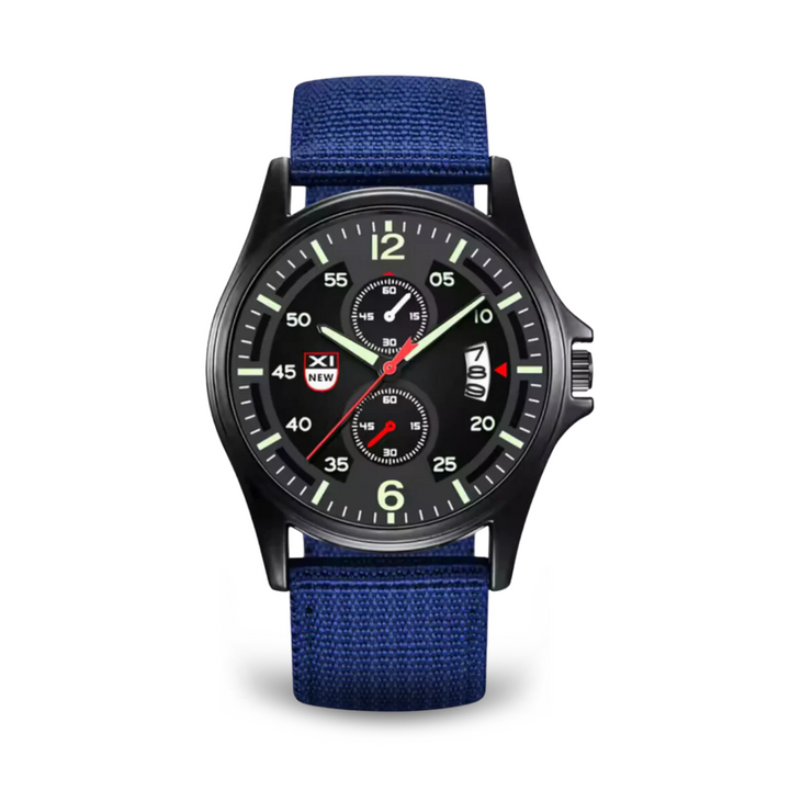 Military sports watch with quartz