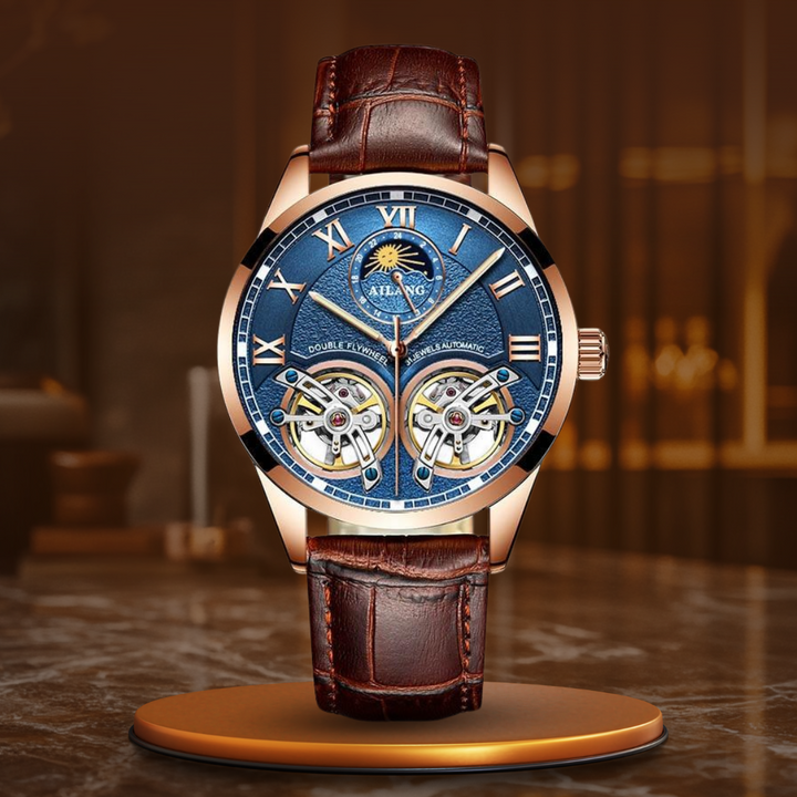 Mechanical pocket watch with tourbillon design