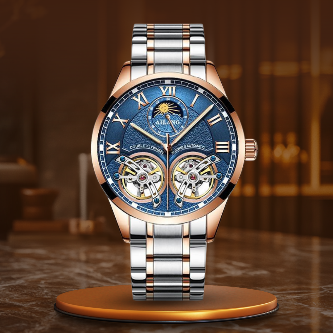 Mechanical pocket watch with tourbillon design
