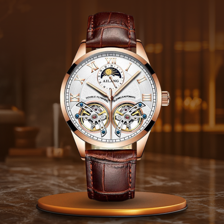 Mechanical pocket watch with tourbillon design