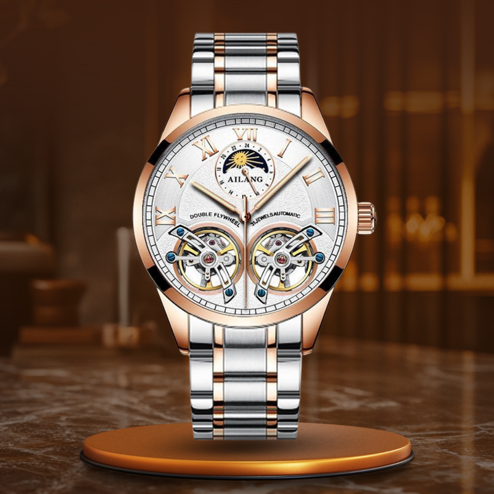 Mechanical pocket watch with tourbillon design