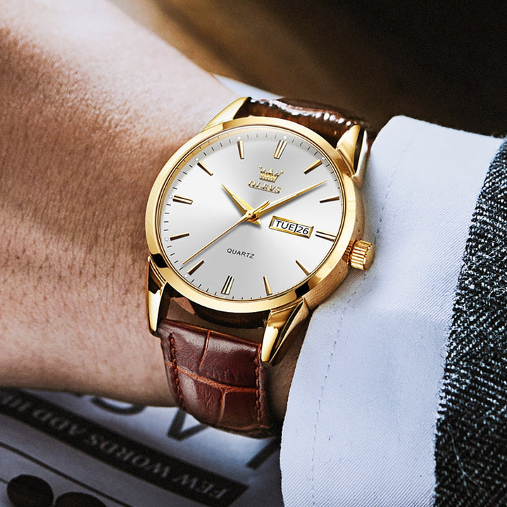 Luxury pocket watch with leather strap